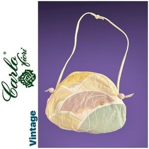 Carlo Fiori of Italy Vintage leather bag, pastel colors